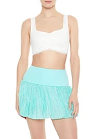 Gauze High-Rise Mini Skirt