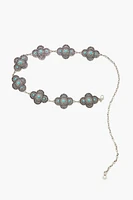 Round Faux Stone Chain Belt