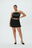 Plus Bow Mini Skirt