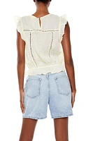 Ruffle-Trim Sleeveless Top