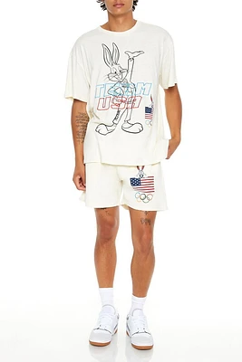 Embroidered Olympics Bugs Bunny Shorts