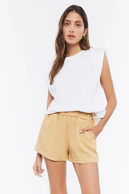 Paperbag Mid-Rise Shorts