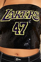 Los Angeles Lakers Sequin Tube Top