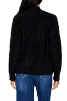 Fuzzy Knit Cardigan Sweater