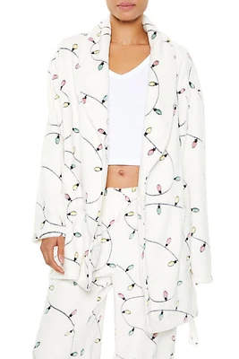 Christmas Lights Tie-Waist Robe