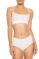 Seamless Plaid Bow Shortie Panties