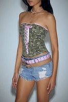 Bratz Camo Lace-Up Tube Top