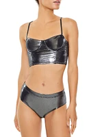 Metallic Lingerie Bustier