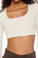 Picot-Trim Crop Top