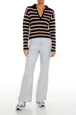 Low-Rise Straight Trouser Pants