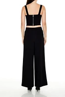 Drawstring Wide-Leg Pants