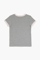 Girls Bow Heart Ringer Tee (Kids)