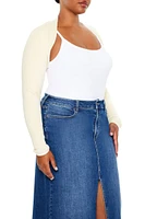 Plus Open-Front Shrug Sweater