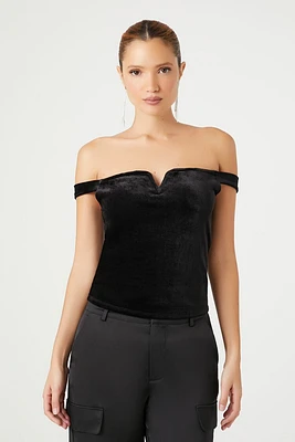 Velvet Off-the-Shoulder Top