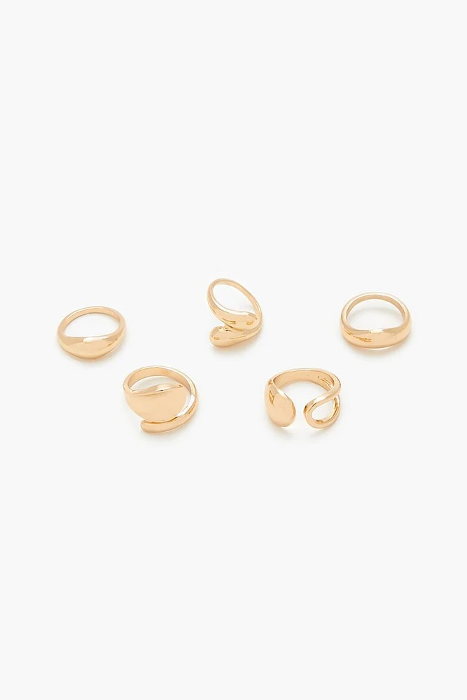 Geo Wrap Ring Set