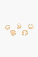 Geo Wrap Ring Set