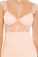 Eyelash Lace Bustier Mini Dress