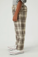 Kids Drawstring Plaid Pants (Girls + Boys)