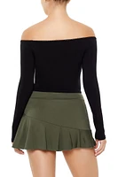 Rosette Off-the-Shoulder Top