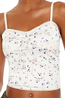 Ditsy Floral Lace-Up Cami