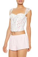 Floral Lingerie Corset Crop Top