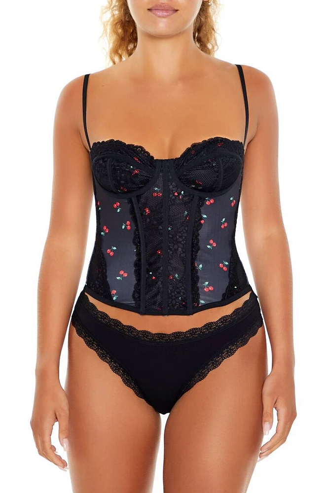 Cherry Underwire Corset Cami