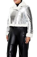 Plus Metallic Moto Jacket