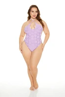 Plus Floral One-Piece Swimsuit