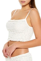 Tiered Lace Bow Cropped Cami