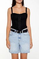 Lace-Up Bustier Tank Top