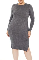 Plus Glitter Knit Midi Dress