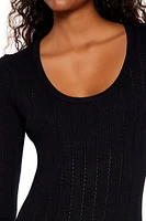 Sweater-Knit Thong Bodysuit