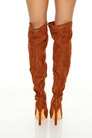 Faux Suede Over-the-Knee Boots