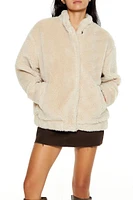 Faux Shearling Bomber Jacket