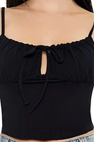 Tie-Front Cropped Cami