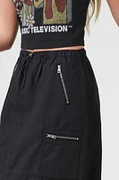 Poplin Midi Utility Skirt