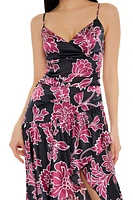 Floral Tulip-Hem Maxi Dress