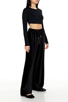 Corduroy High-Rise Wide-Leg Pants