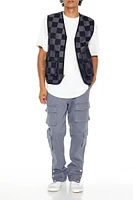 Checkered Cargo Vest