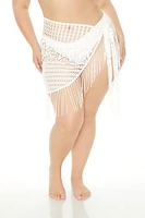 Plus Size Crochet Swim Cover-Up Sarong