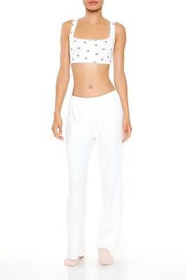 Lettuce-Edge Flare Pajama Pants