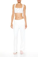Lettuce-Edge Flare Pajama Pants