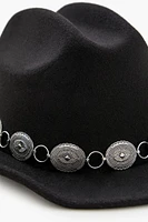 Etched Disc-Trim Cowboy Hat