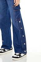High-Rise Wide-Leg Cargo Jeans