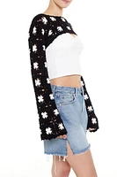 Crochet Floral Shrug Sweater