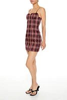 Plaid Heart Bustier Mini Dress