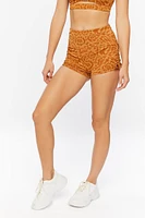 Active Geo Print Drawstring Biker Shorts