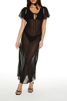 Sheer Chiffon Maxi Dress
