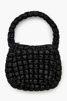 Quilted Faux Leather Tote Bag