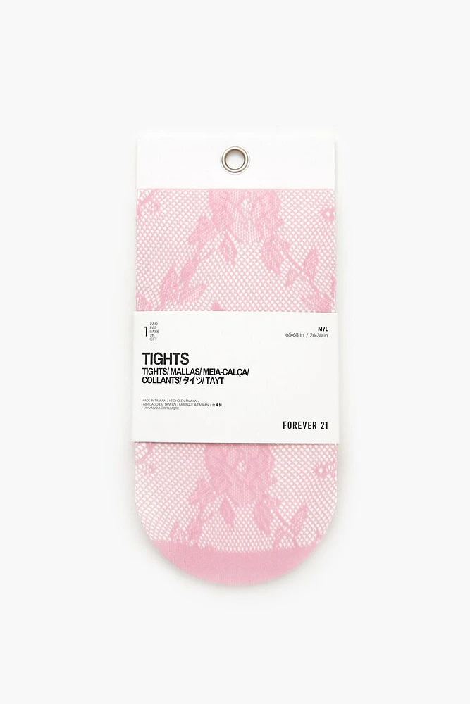 Rose Fishnet Tights